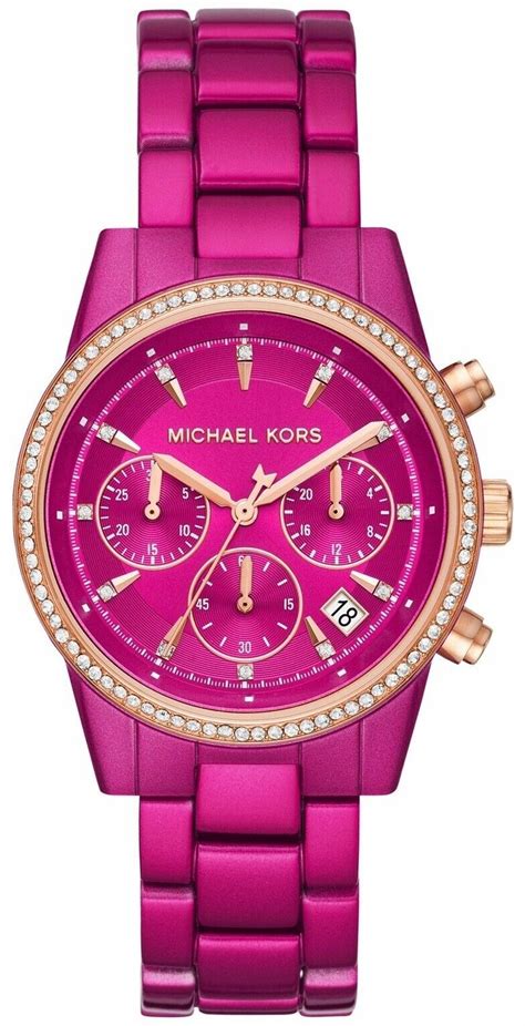 michael kors mini ritz watch pink nordstrom|pink Michael Kors.